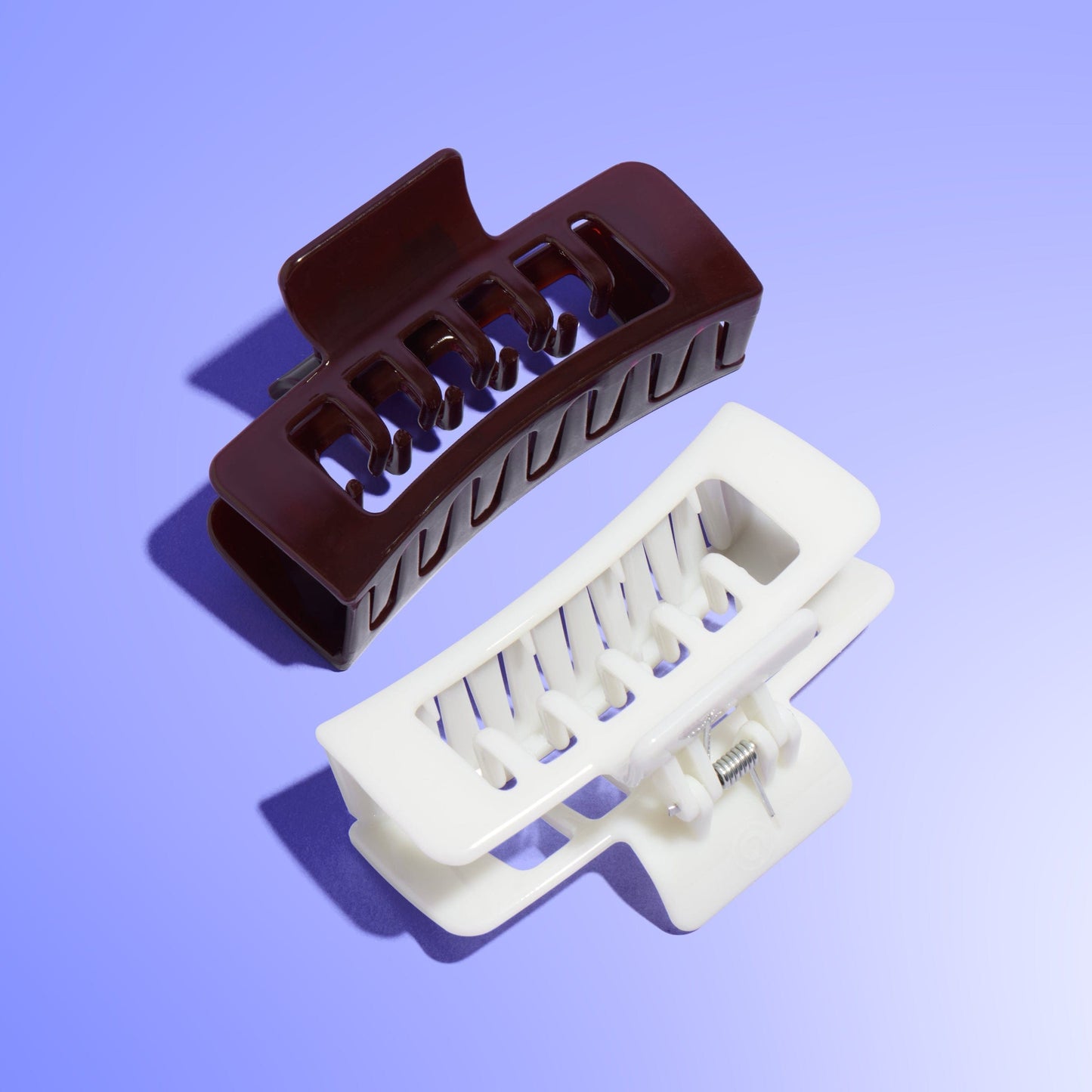 Rectangle Double Teeth Claw Clip Duo