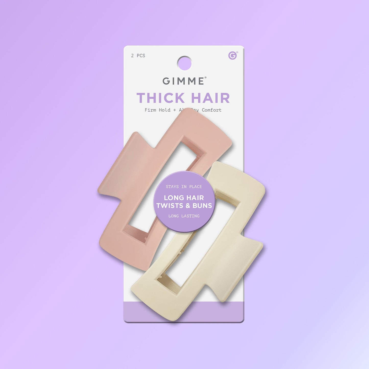 Rectangle Claw Clip Duo - Thick Hair