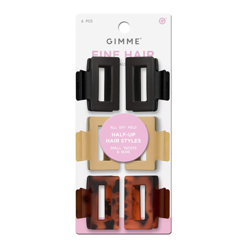 Square Claw Clips - Assorted Colors