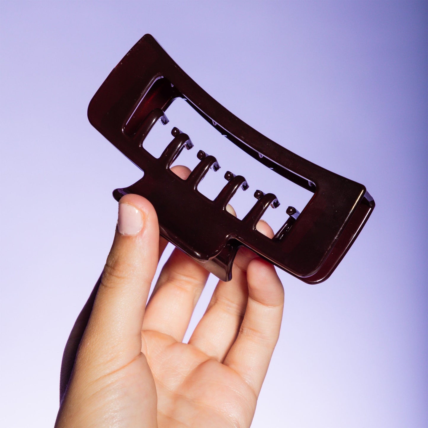 Rectangle Double Teeth Claw Clip Duo