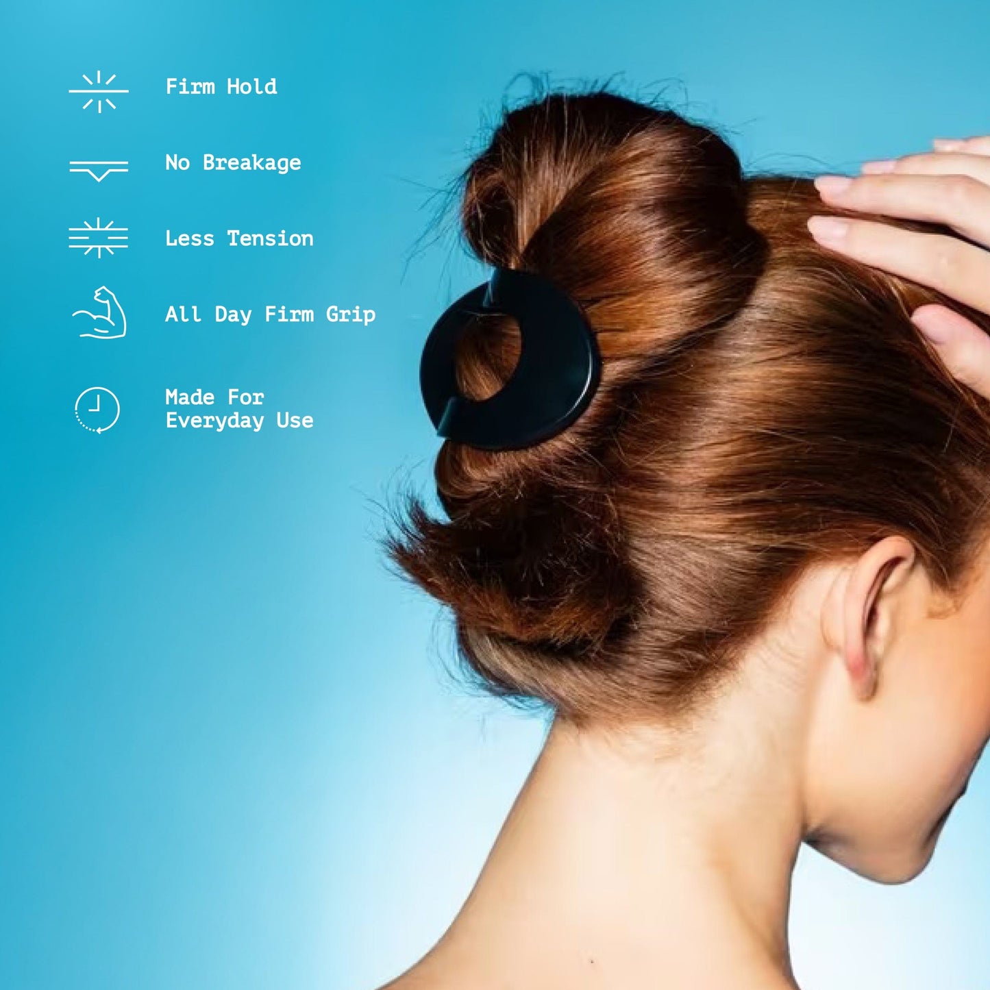 Lay Flat Claw Clip Duo - Black & Cream