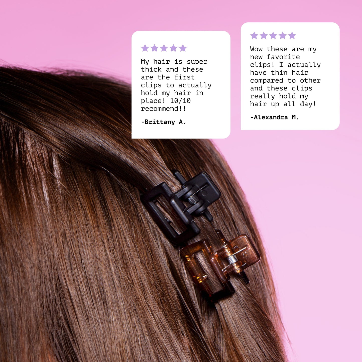Gimme Beauty Mini Square Claw Clip for Fine Hair, Bangs & Styling, Assorted Colors, 12 Count