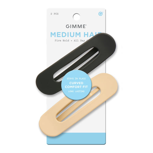 Slim Lay Flat Claw Clip Duo - Black & Cream
