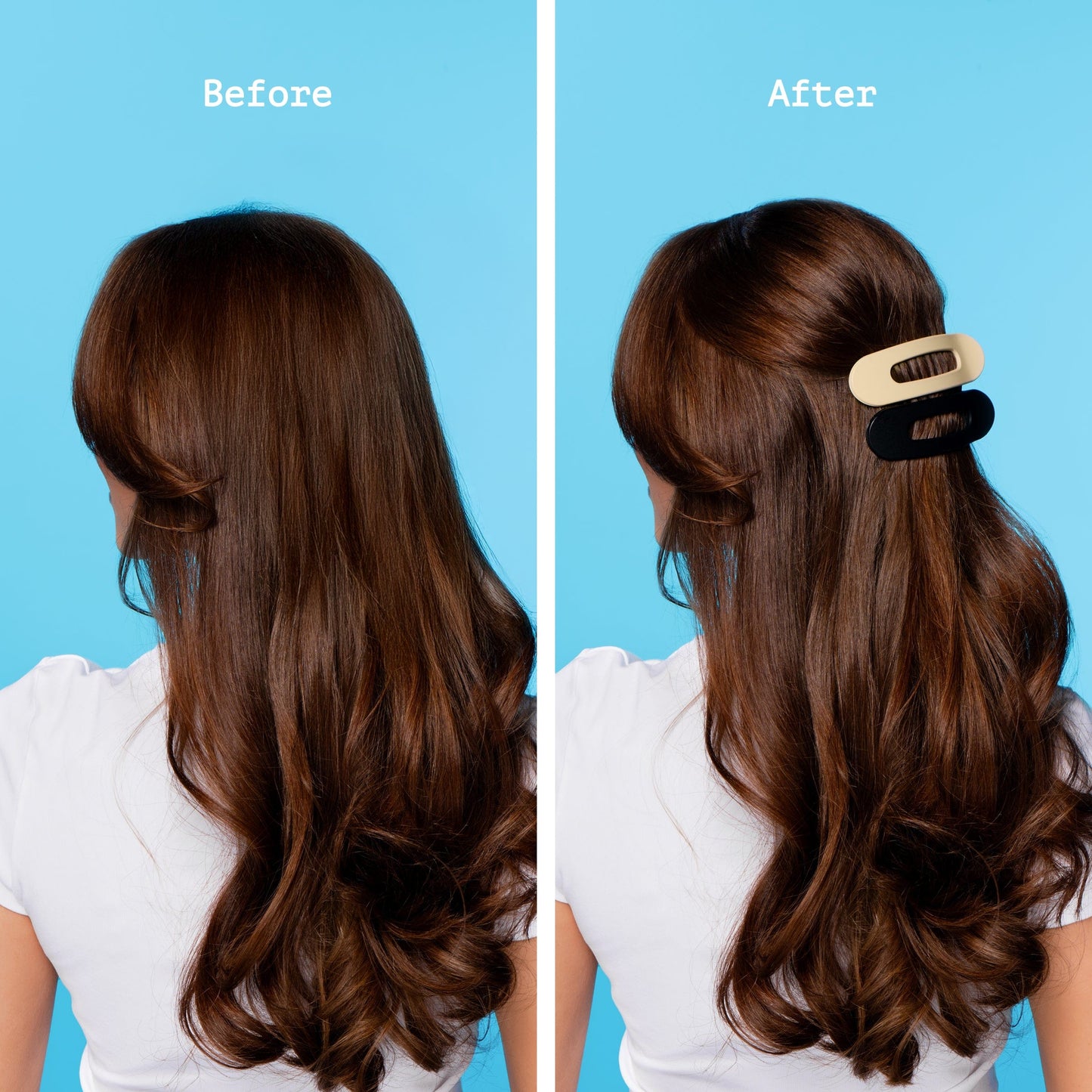 Slim Lay Flat Claw Clip Duo - Black & Cream