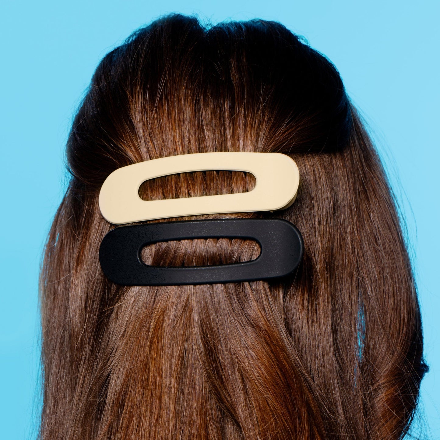 Slim Lay Flat Claw Clip Duo - Black & Cream