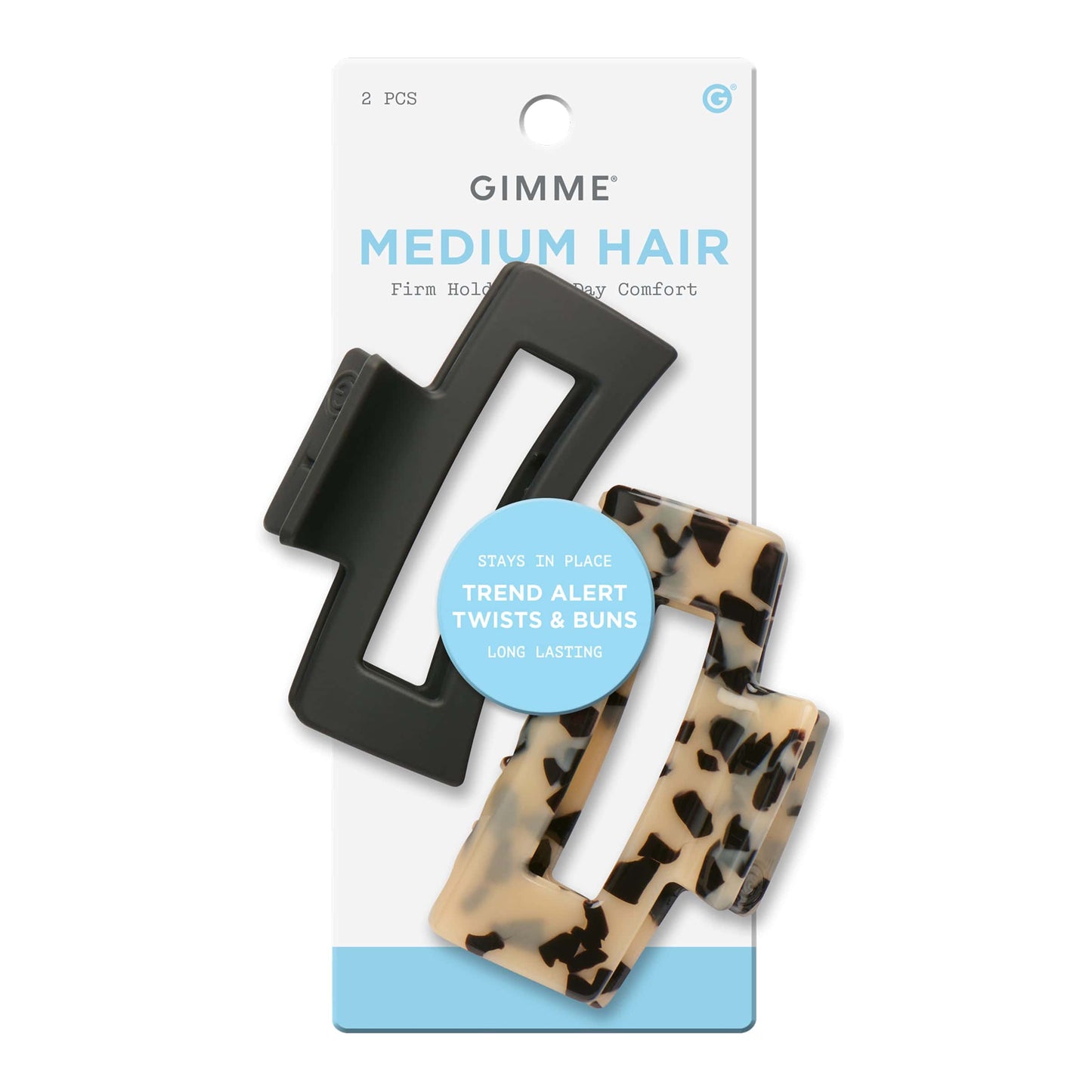 Rectangle Claw Clip Duo