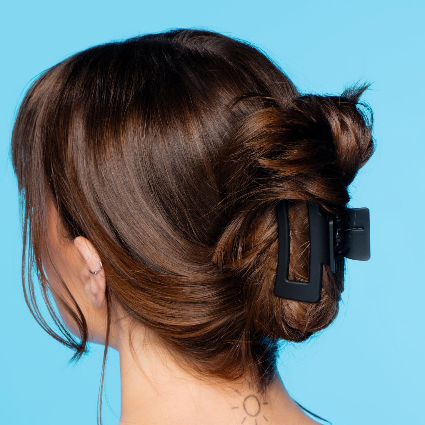 Gimme Beauty Rectangle Claw Clip for Medium Hair, Twists & Buns, Black/Tortoise, 2 Count