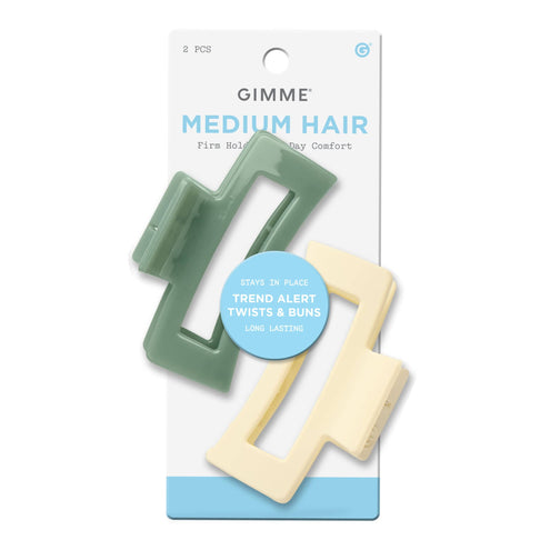 Rectangle Claw Clip Duo