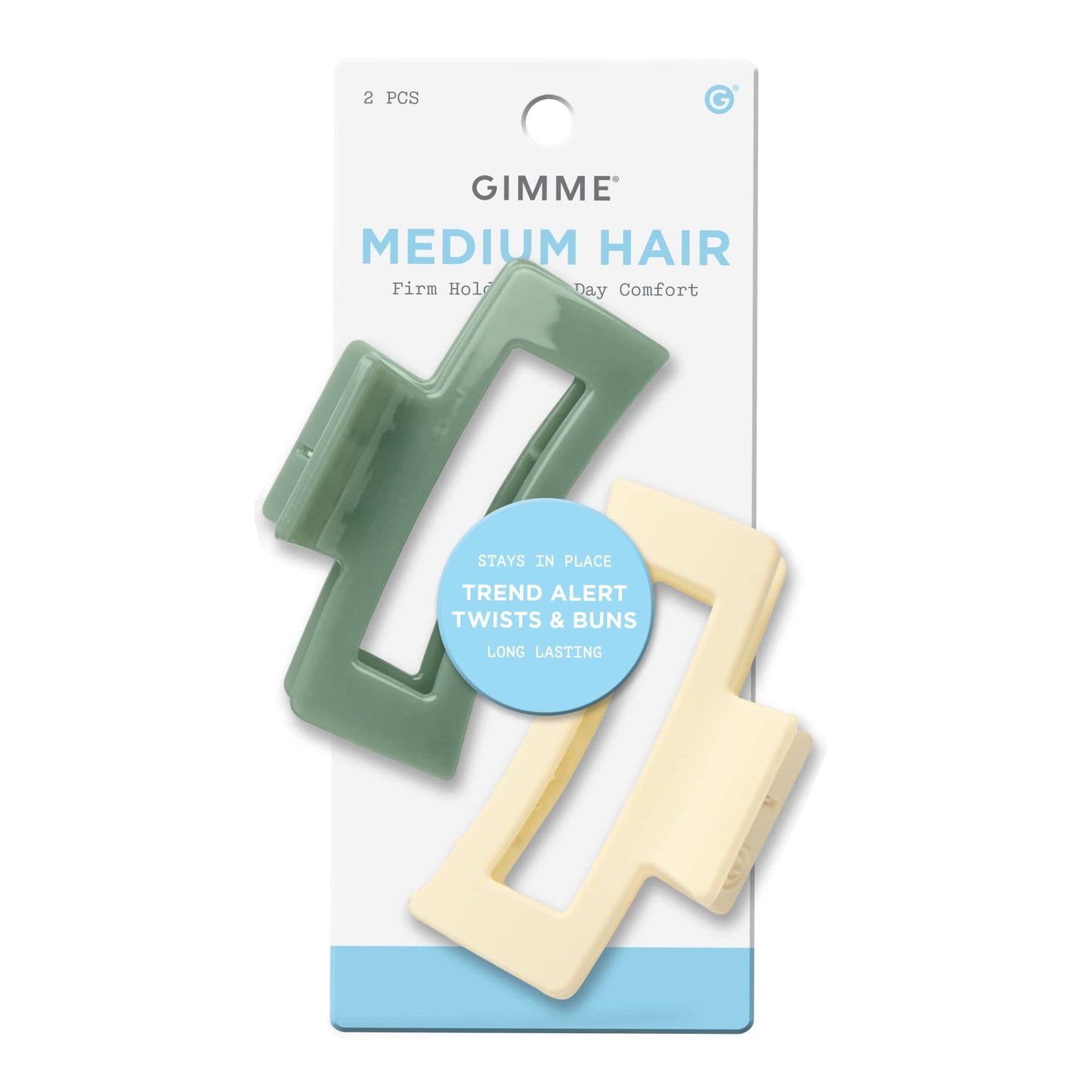 Rectangle Claw Clip Duo