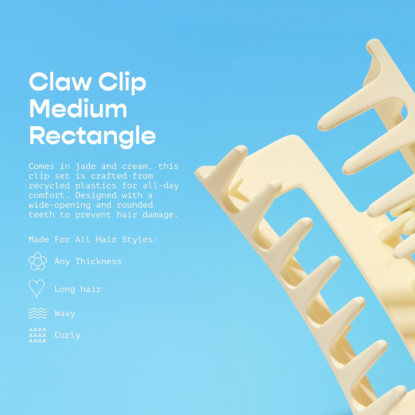 Rectangle Claw Clip Duo