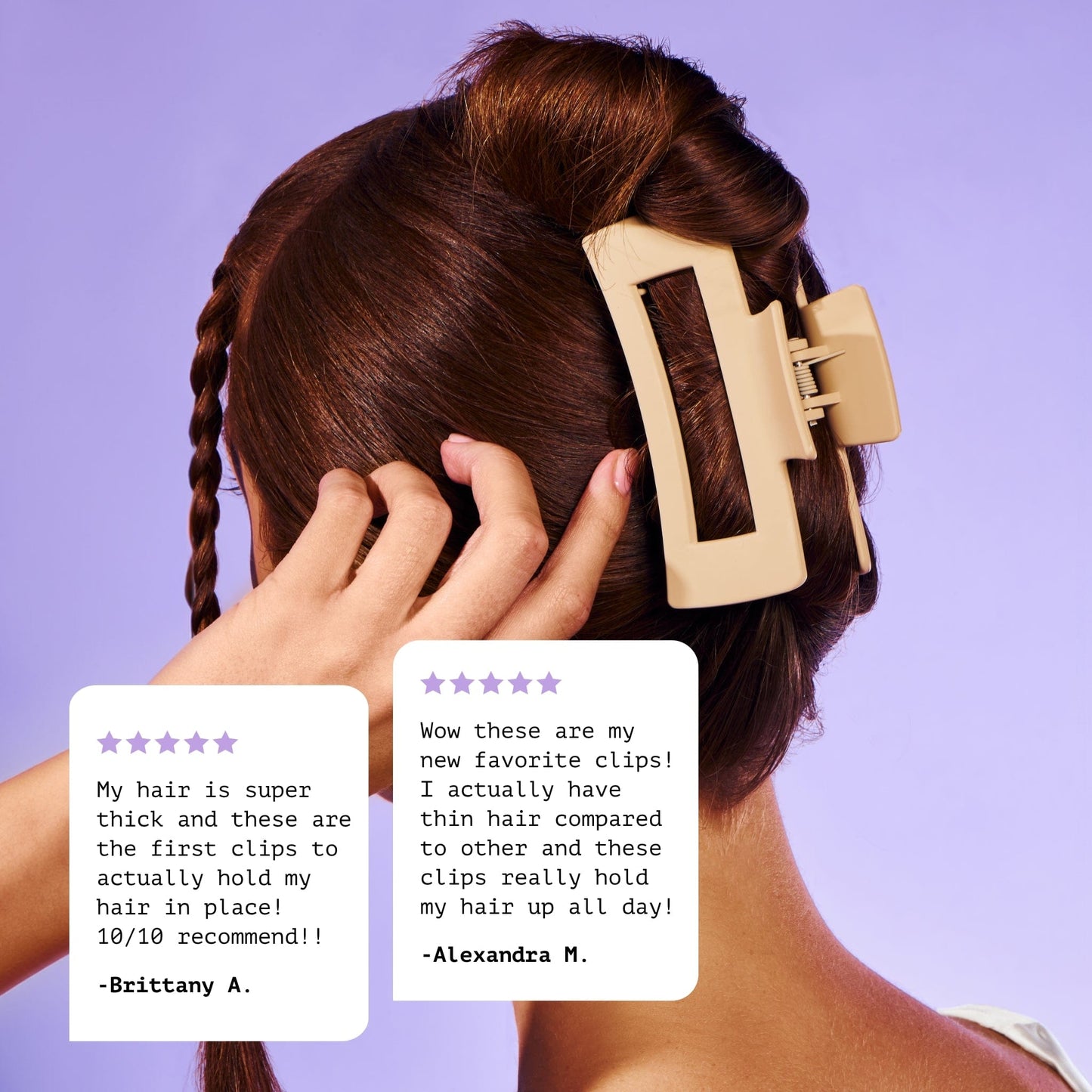 Rectangle Claw Clip Duo - Thick Hair