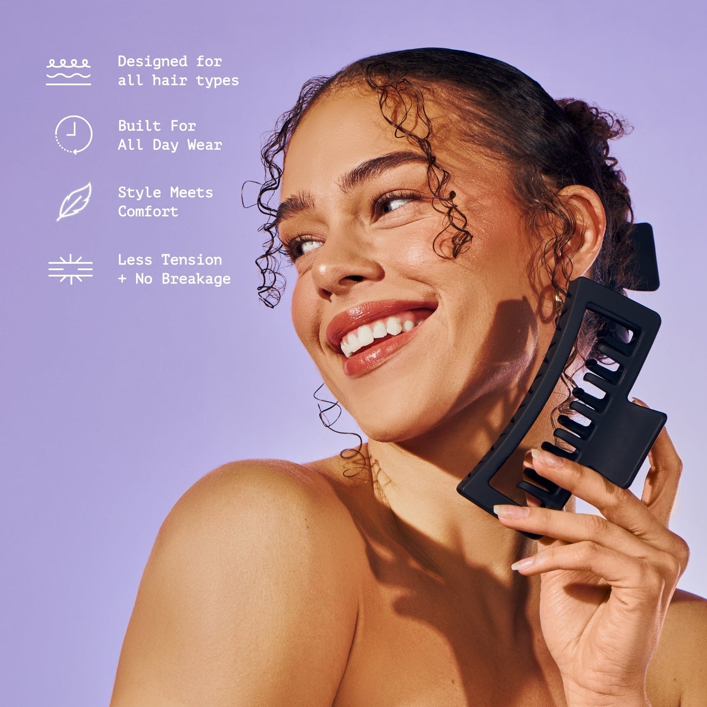 Rectangle Double Teeth Claw Clip Duo