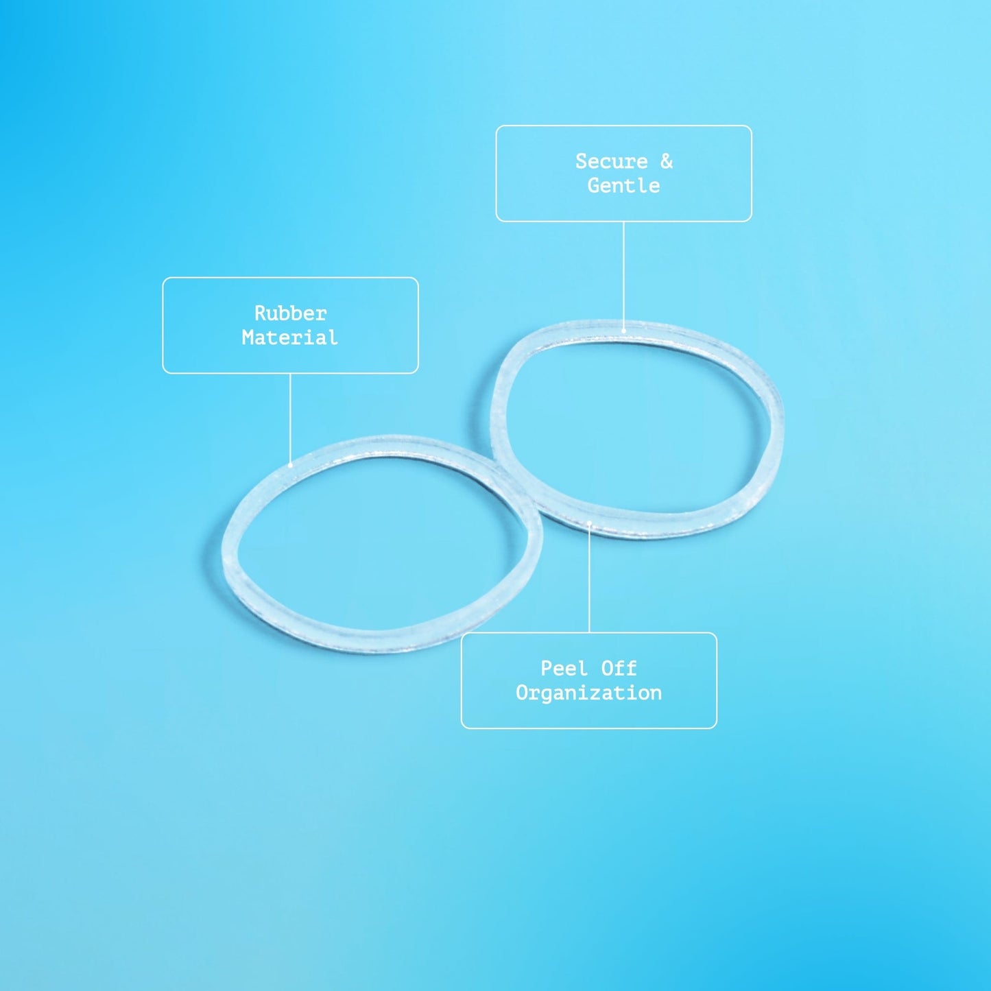 Elastic Hair Bands - Clear 500PC