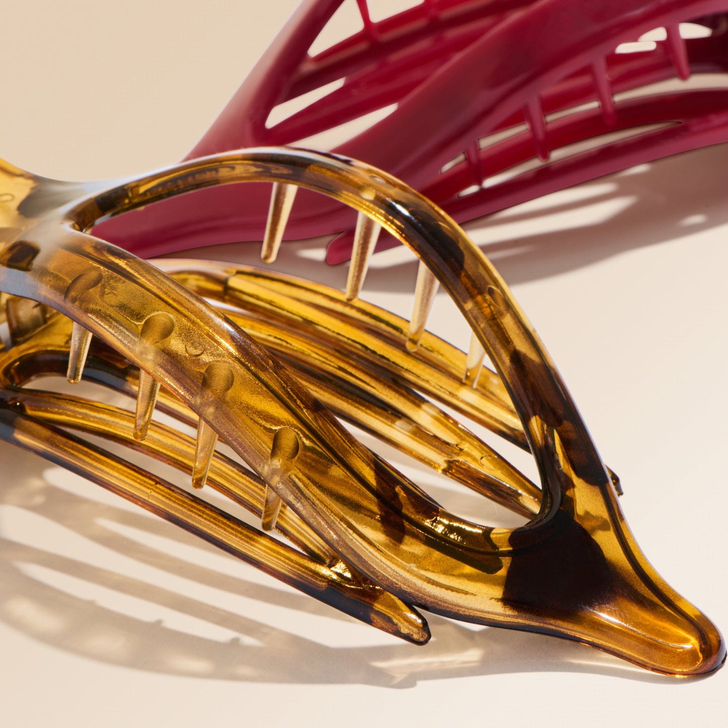 Lay Flat Claw Clip Duo in City Rouge & Tortoise