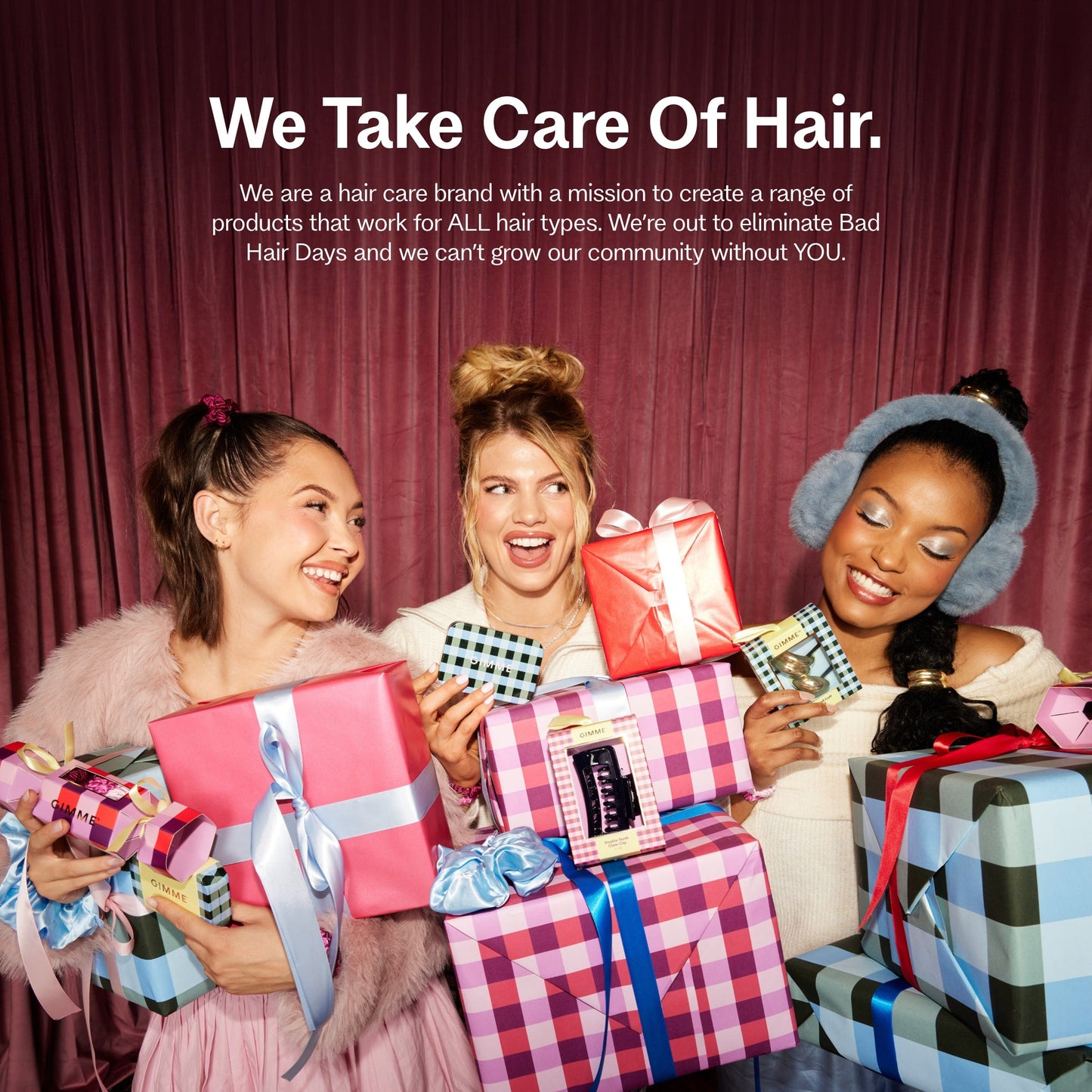 Slim Satin Scrunchies in Blizzard Blush