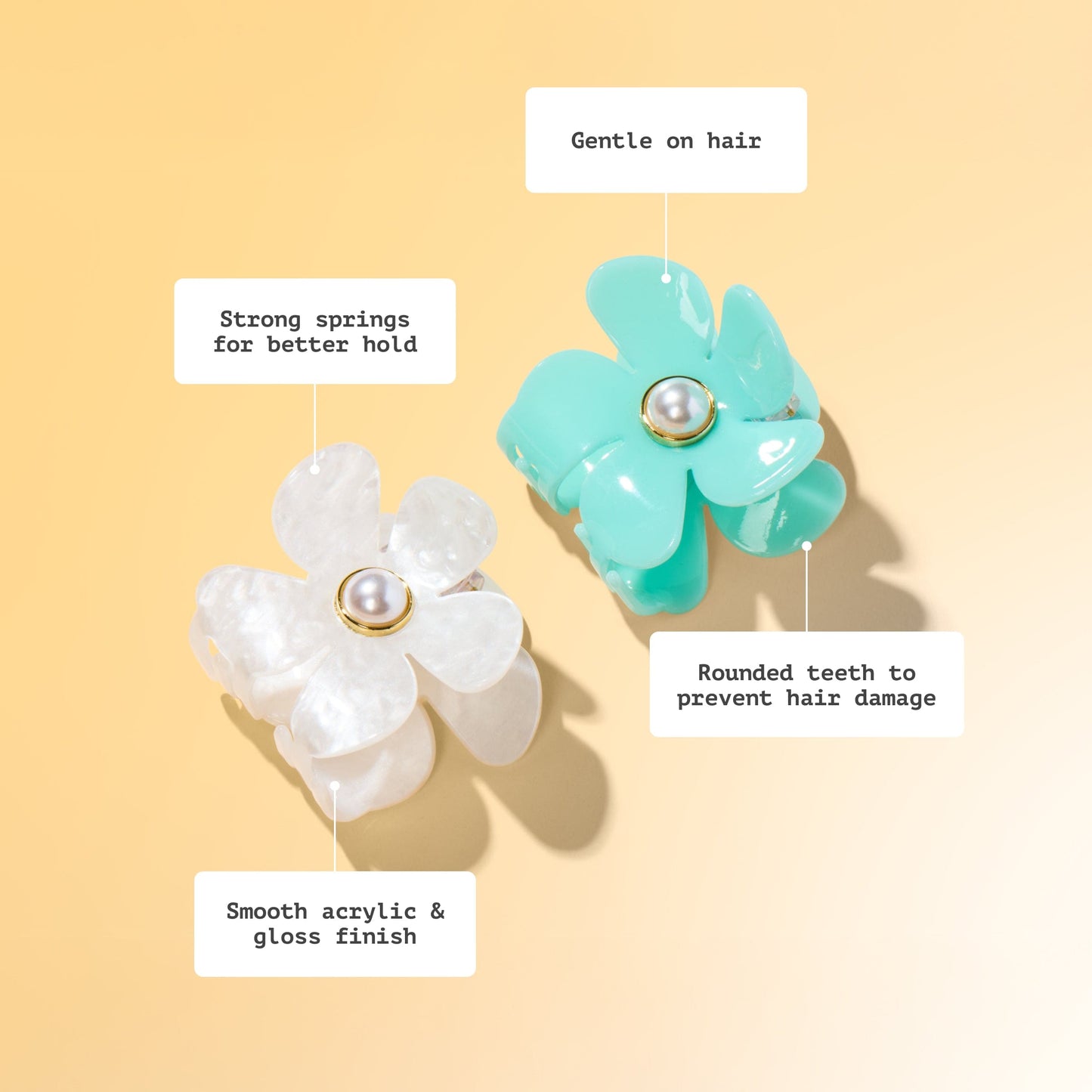 Hello Pearl Claw Clip Duo