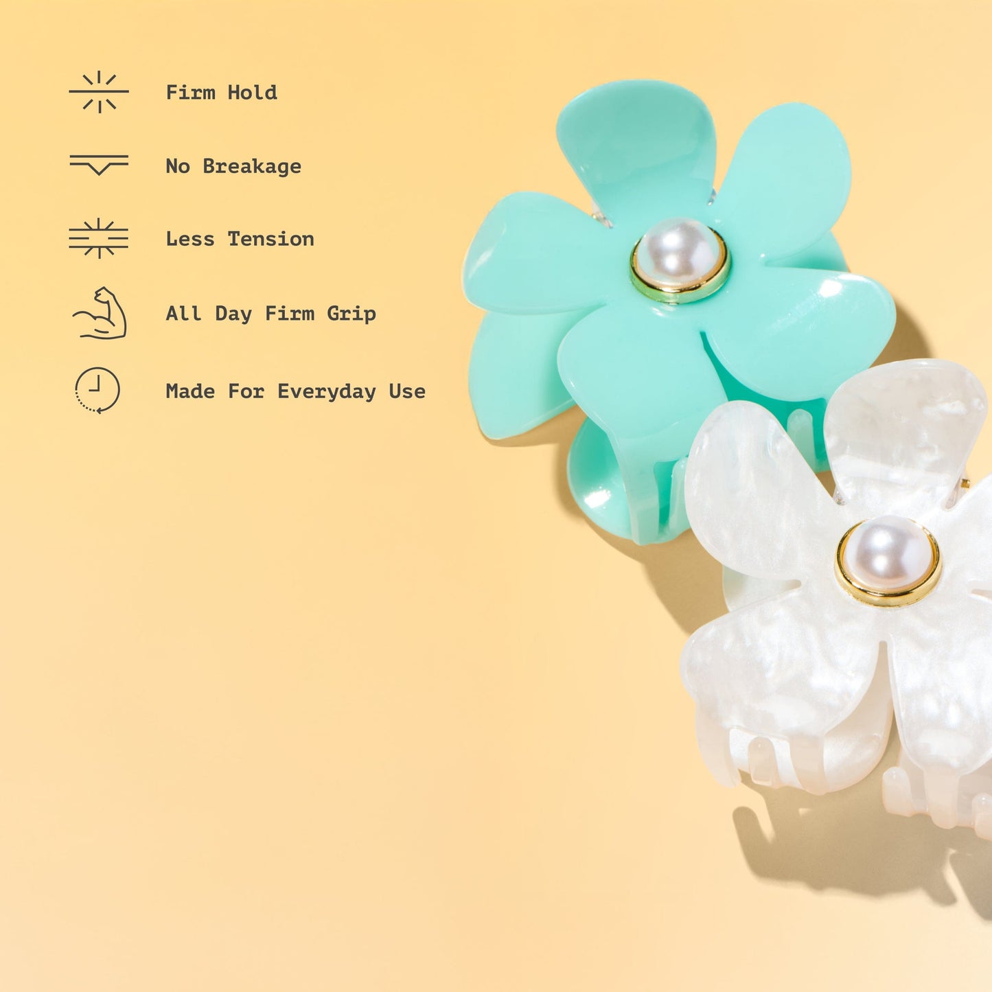 Hello Pearl Claw Clip Duo