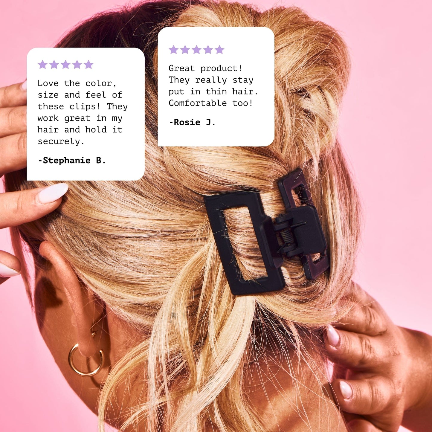 Square Claw Clip Duo