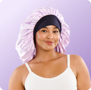 Sweet Dreams Satin Sleep Bonnet for Thick Hair - 1 Count, Lilac