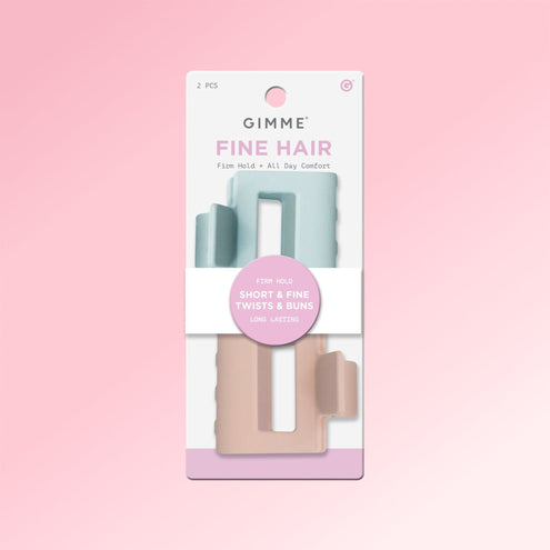 Square Claw Clip Duo (Blue & Pink)