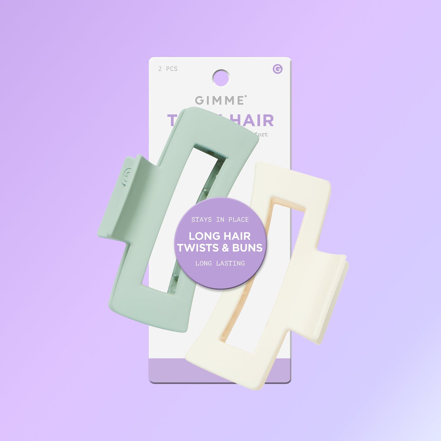 Rectangle Claw Clip Duo - Thick Hair