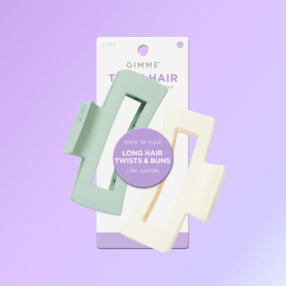 Rectangle Claw Clip Duo - Thick Hair