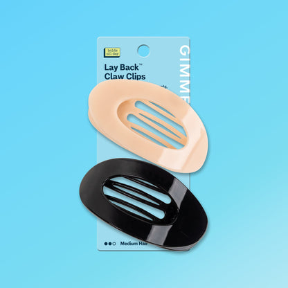 Lay Flat Claw Clip Duo - Black & Cream
