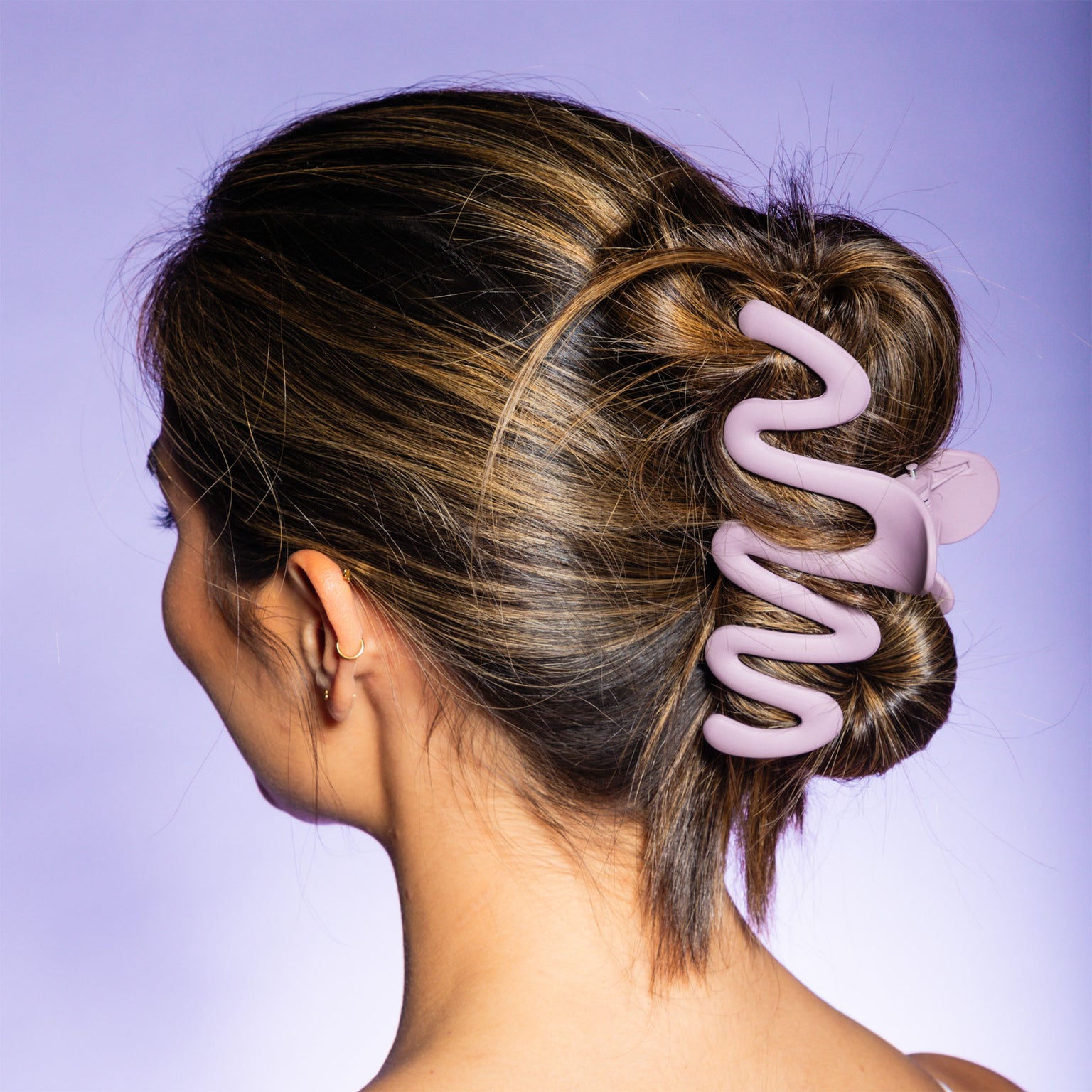 Squiggle Claw Clip - Purple