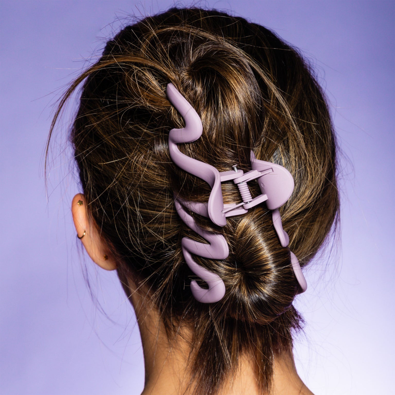 Squiggle Claw Clip - Purple