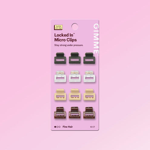 Mini Square Claw Clips - Assorted Colors, 12 Count