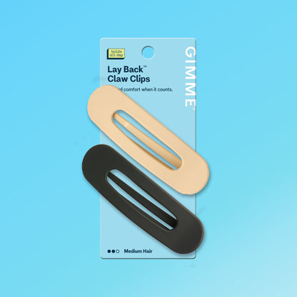 Slim Lay Flat Claw Clip Duo - Black & Cream