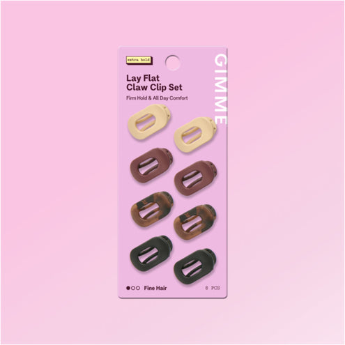 Mini Lay Flat Claw Clip Set