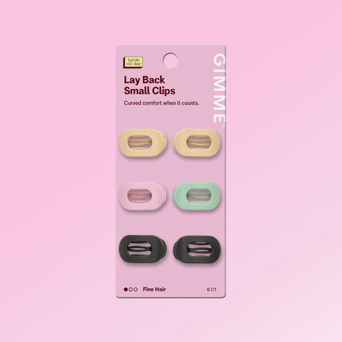 Small Lay Flat Claw Clip Set - 6 Count