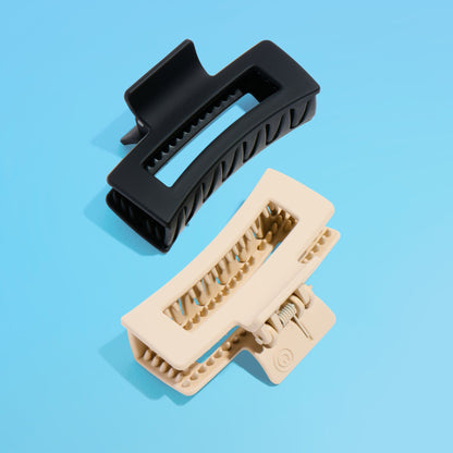 Rectangle Extra Grip Claw Clip Duo