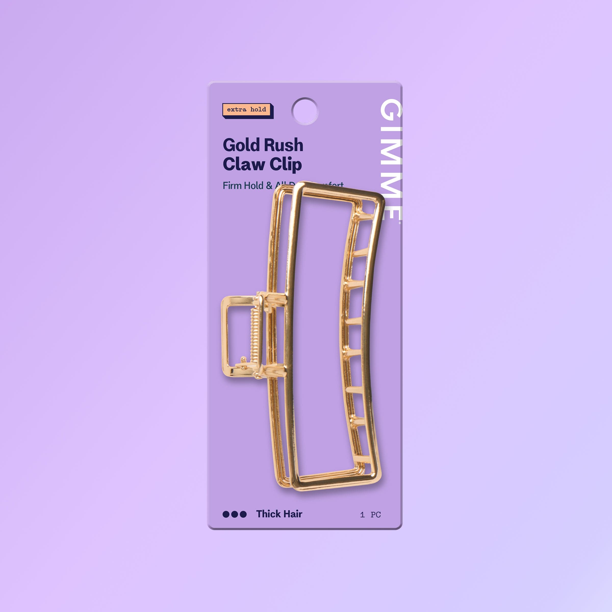 Gold Rush Rectangle Metal Claw Clip | Gimme Beauty – GIMME Beauty