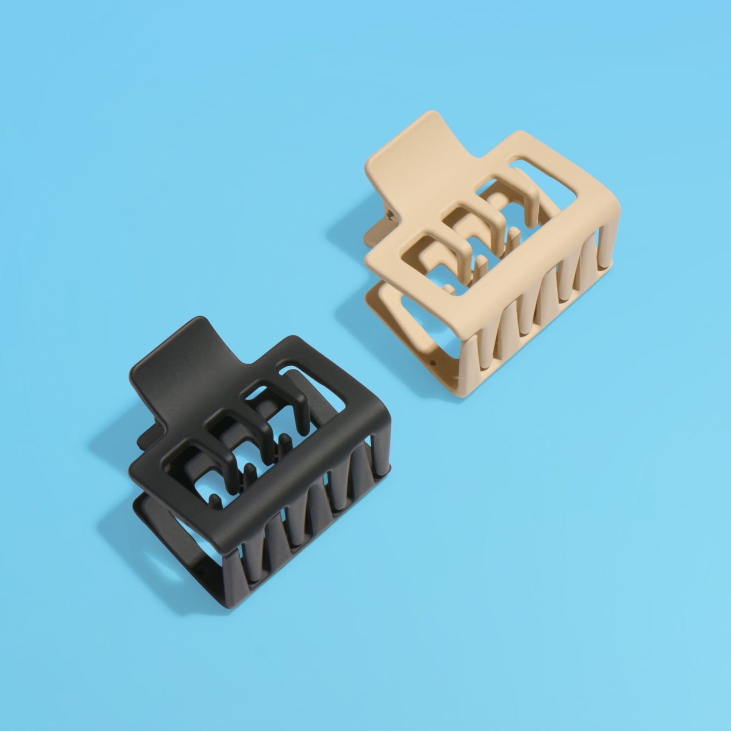 Square Double Teeth Claw Clip Duo