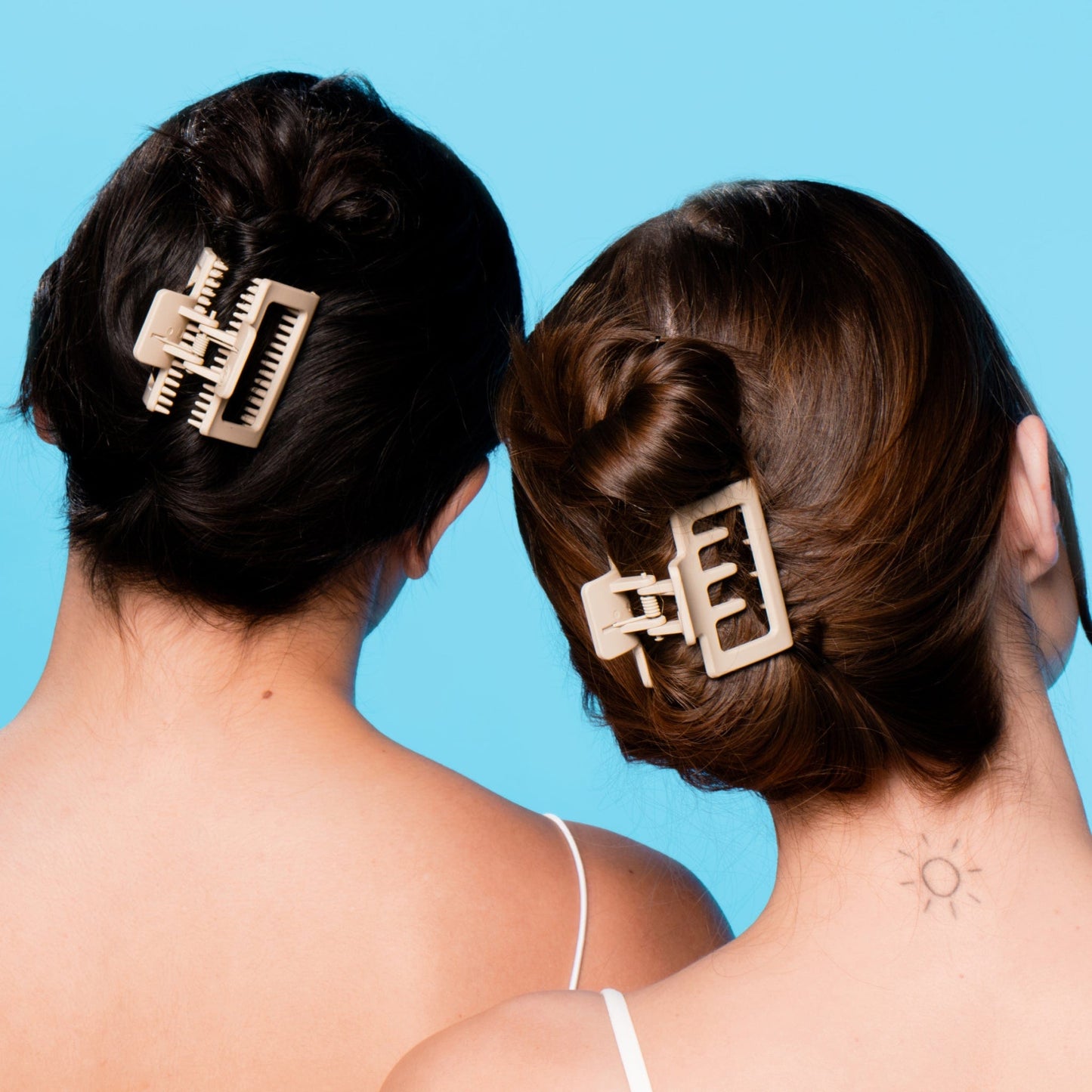 Square Double Teeth Claw Clip Duo