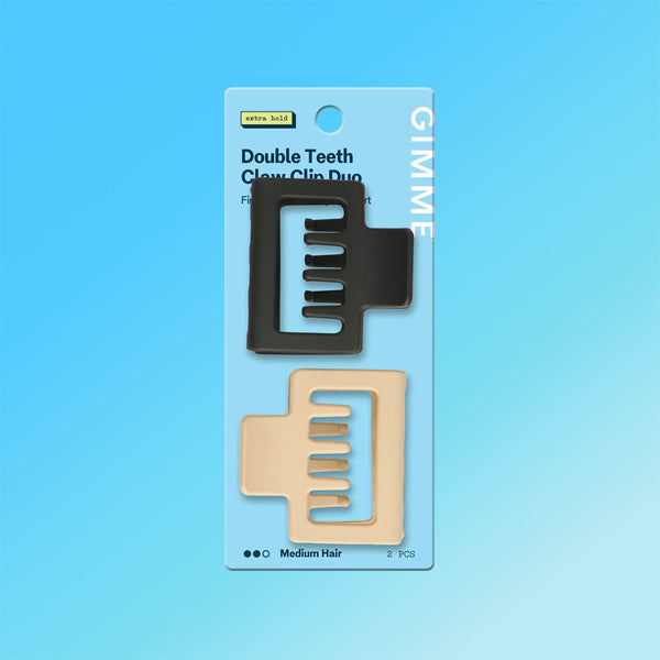 Double Down Square Claw Clips For Most Hair Types