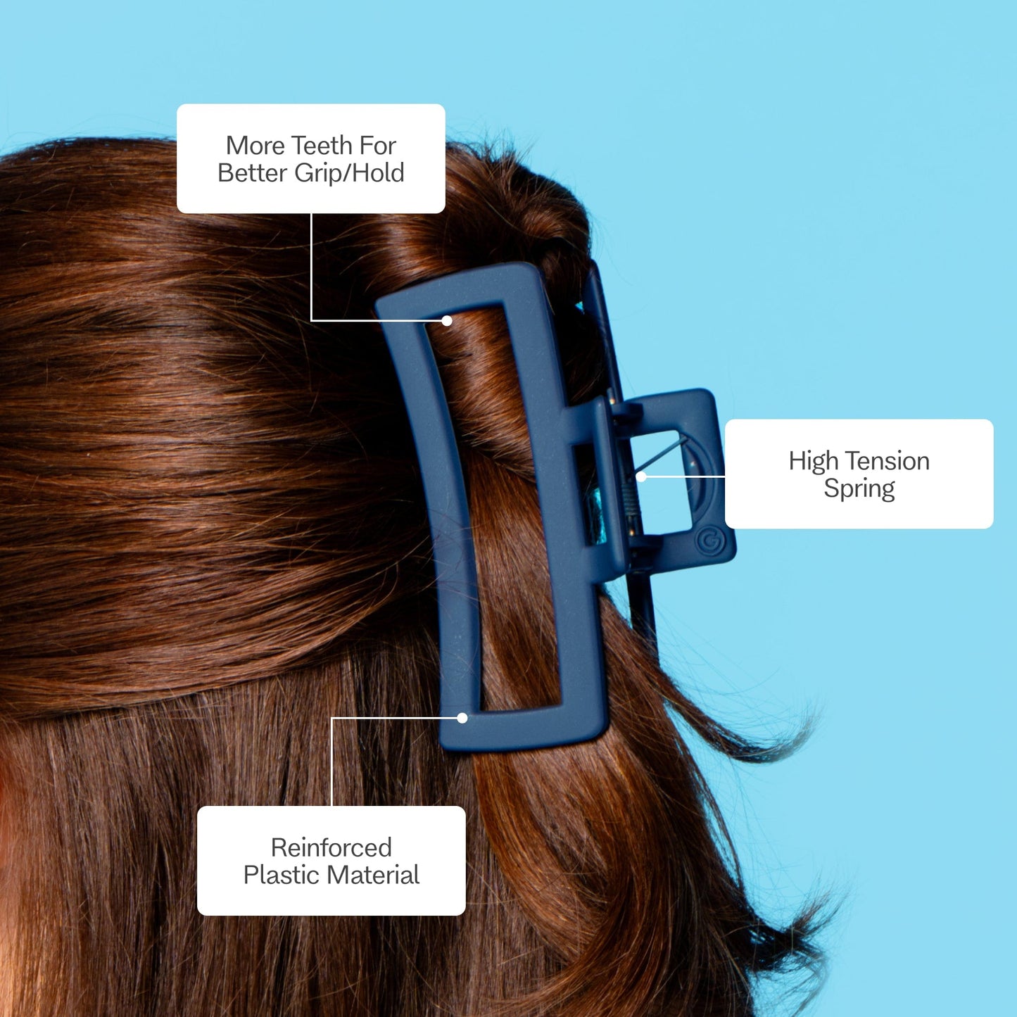 Thin Rectangle Claw Clip Duo
