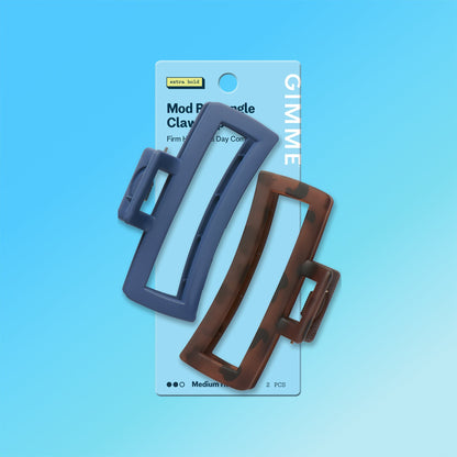 Thin Rectangle Claw Clip Duo