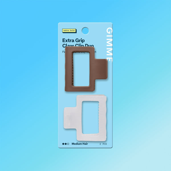 Grip + Go Square Claw Clips For Most Hair Types