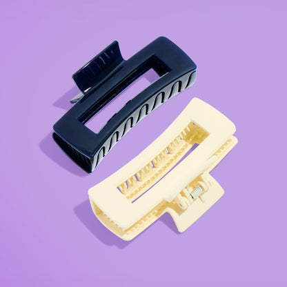 Rectangle Extra Grip Claw Clip Duo - Thick Hair