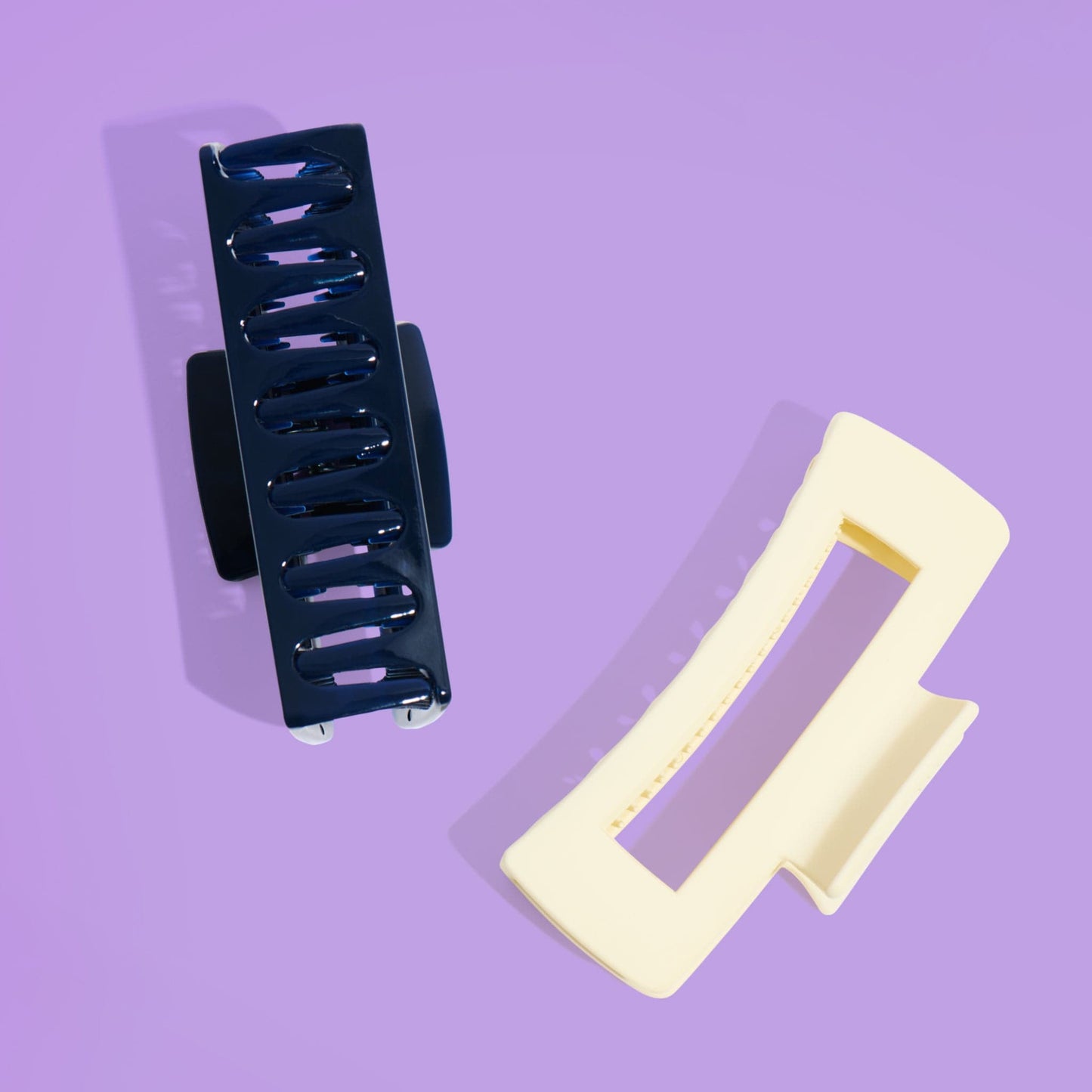 Rectangle Extra Grip Claw Clip Duo - Thick Hair