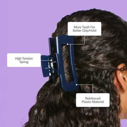 Rectangle Extra Grip Claw Clip Duo - Thick Hair