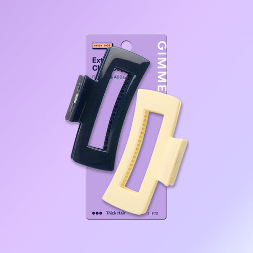Rectangle Extra Grip Claw Clip Duo - Thick Hair