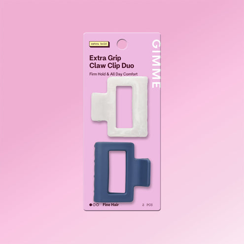 Square Extra Grip Claw Clip Duo- Fine Hair