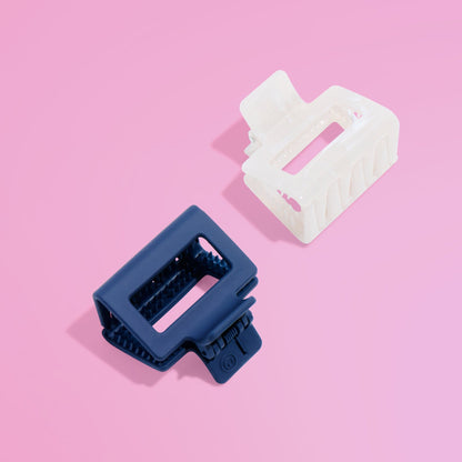 Square Extra Grip Claw Clip Duo- Fine Hair