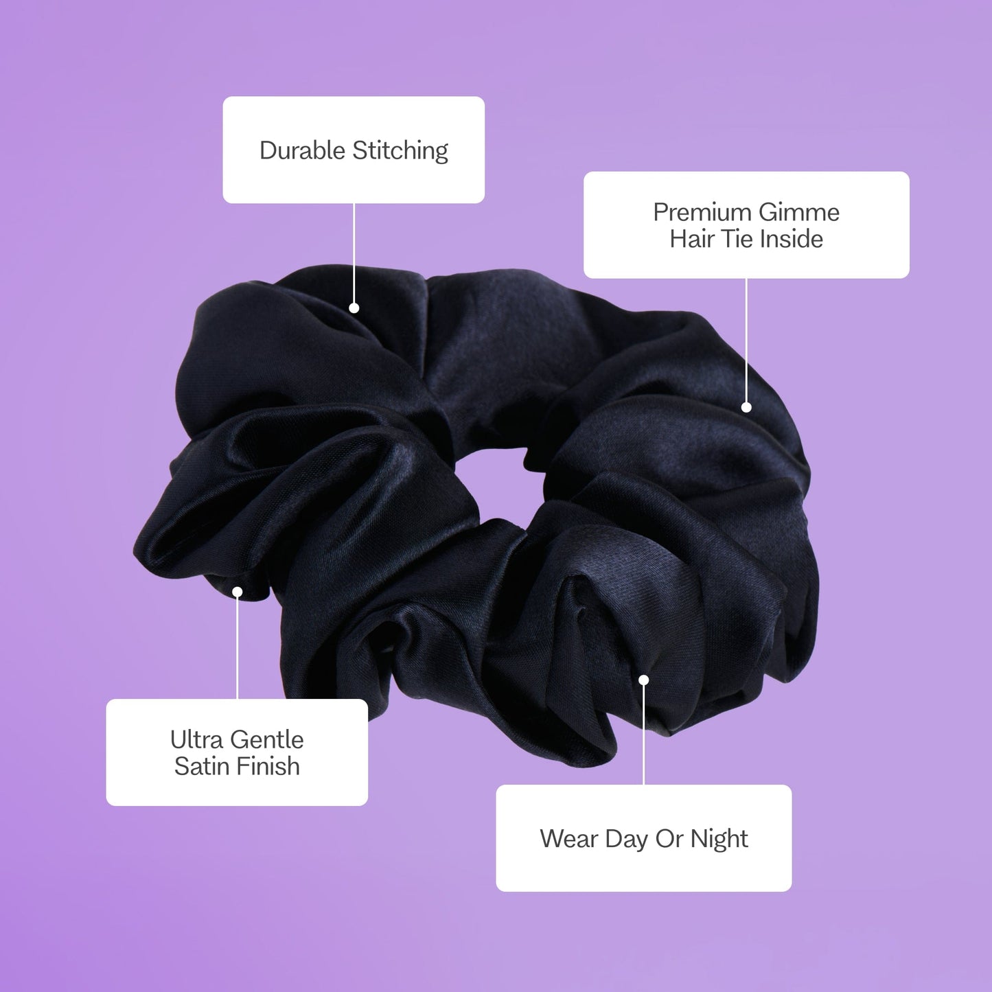 Large Satin Hair Scrunchies