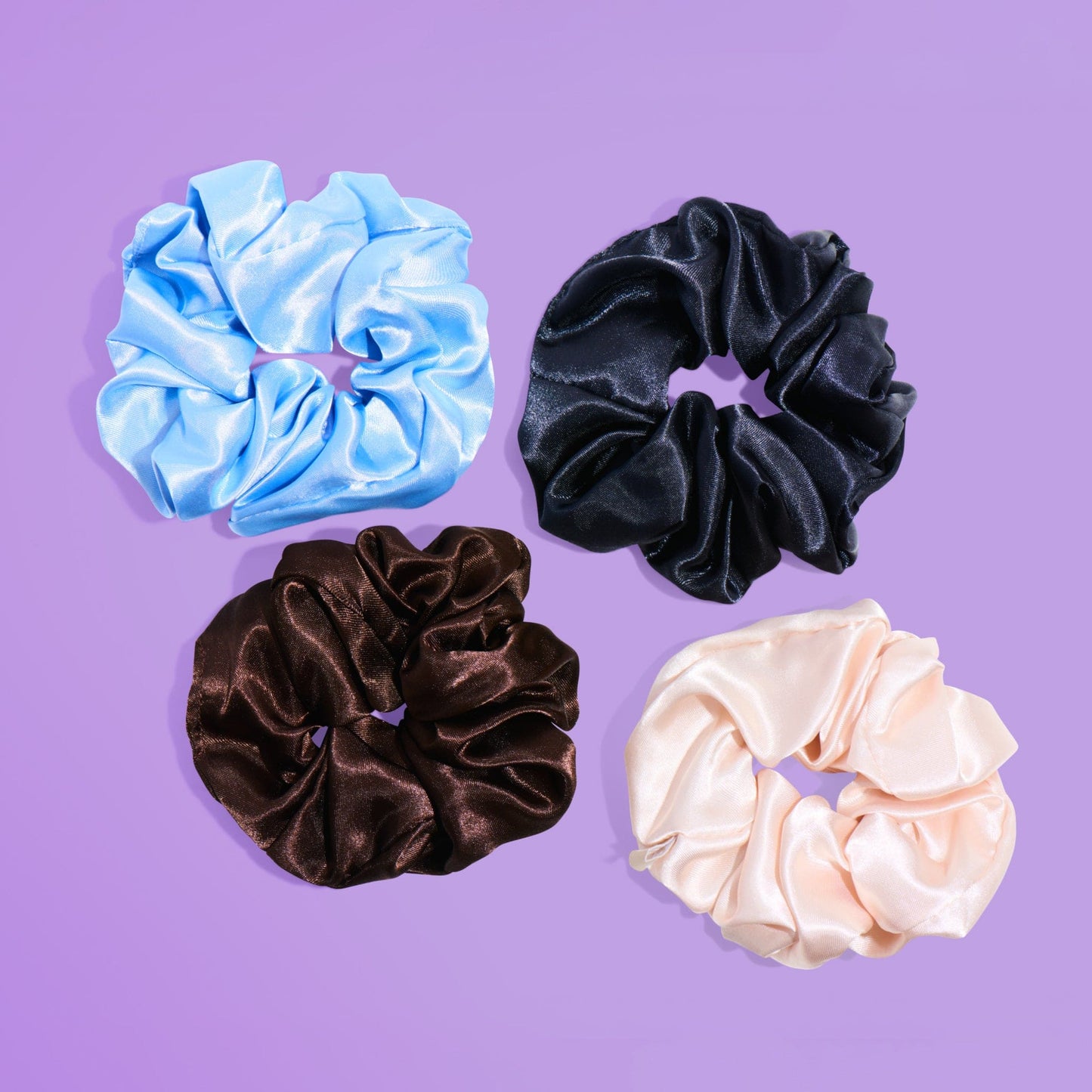 Large Satin Hair Scrunchies