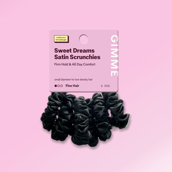 All Set Satin Scrunchies For Fine or Thinner Hair